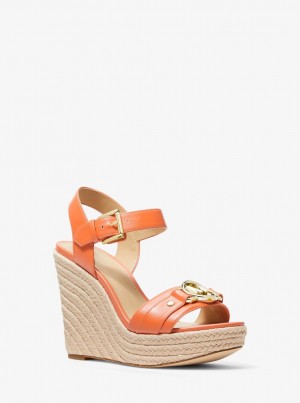 Michael Kors Rory Wedge Sandal Sandalen Damen Aprikose | BL2813560