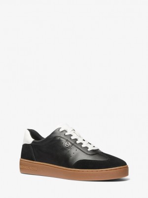 Michael Kors Scotty Leather Sneaker Sneakers Damen Schwarz | VP1935847