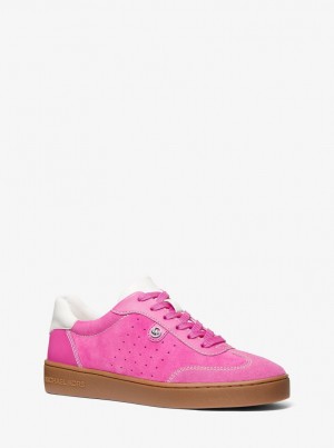 Michael Kors Scotty Suede Sneaker Sneakers Damen Rosa | UO3456097