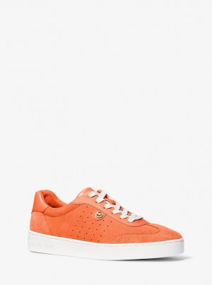 Michael Kors Scotty Suede Sneaker Sneakers Damen Orange | YP0856329