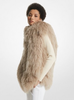 Michael Kors Shearling Vest Jacken Damen Braun | JV9375062