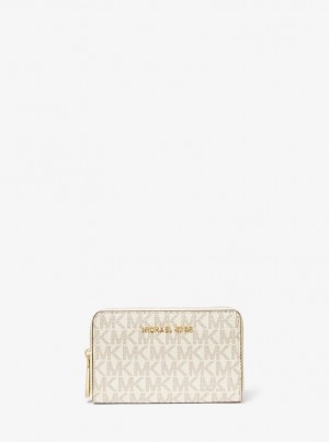Michael Kors Small Logo and Leather Wallet Geldbörse Damen Hellgelb | OS6174285