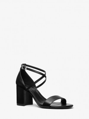 Michael Kors Sophie Flex Patent Leather Sandal Sandalen Damen Schwarz | VK9054761
