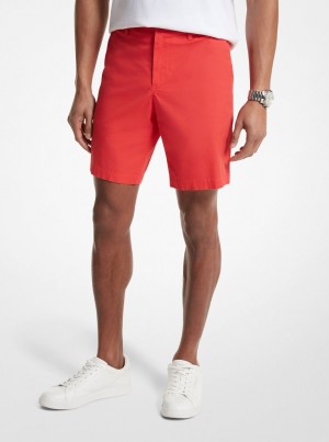 Michael Kors Stretch Cotton Shorts Kurze Hose Herren Koralle | HF6843172