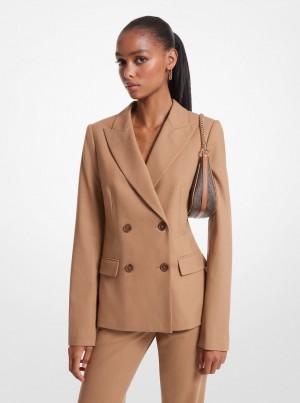 Michael Kors Stretch Wool Blazer Jacken Damen Dunkelbraun | XA0791482