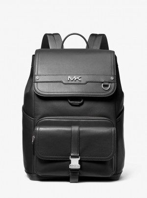 Michael Kors Varick Leather Backpack Rucksäcke Herren Schwarz | GC8673902