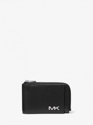 Michael Kors Varick Leather Wallet Geldbörse Herren Schwarz | IG0896475