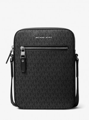 Michael Kors Varick Logo Flight Bag Umhängetasche Herren Schwarz | RO9416073