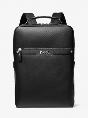 Michael Kors Varick Saffiano Leather Backpack Rucksäcke Herren Schwarz | KN7402931
