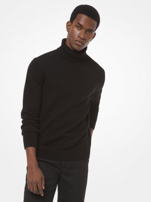 Michael Kors Wool Turtleneck Sweater Hose Herren Schwarz | CK0743856