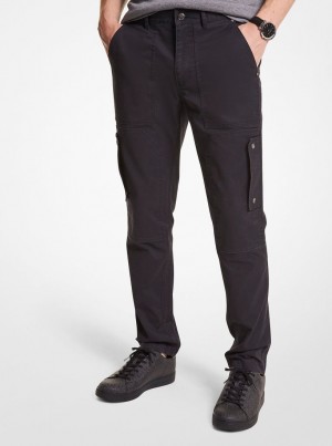 Michael Kors Woven Cargo Pants Hose Herren Schwarz | JX0179368