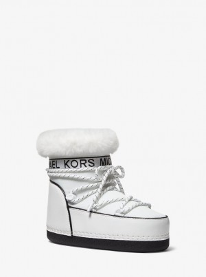 Michael Kors Zelda Nylon Snow Boot Stiefel Damen Weiß | JV1976502